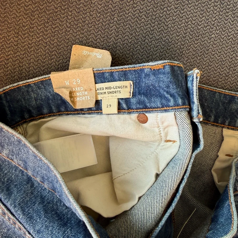 RELAXED Mid-length Denim Shorts - Jean